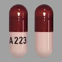 Temazepam (Temazepam [ te-maz-e-pam ])-A223-15 mg-Maroon & Pink-Capsule-shape