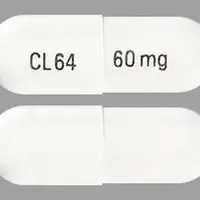 Ziprasidone (Ziprasidone (oral/injection) [ zi-pray-si-done ])-CL64 60  mg-60 mg-White-Capsule-shape