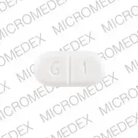 Glyburide (Glyburide [ glye-bue-ride ])-G 1-1.5 mg-White-Capsule-shape