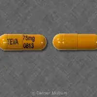 Nortriptyline (Nortriptyline [ nor-trip-ti-leen ])-TEVA 75 mg 0813-75 mg-Orange-Capsule-shape