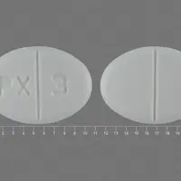 Pramipexole (Pramipexole [ pram-i-pex-ole ])-PX 3-1 mg-White-Oval