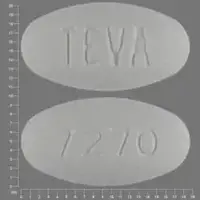 Pravastatin (Pravastatin [ prav-a-stat-in ])-TEVA 7270-80 mg-White-Oval