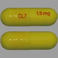 Rivastigmine transdermal (Rivastigmine transdermal [ riv-a-stig-meen ])-CL7 1.5 mg-1.5 mg-Yellow-Capsule-shape