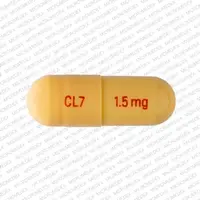 Rivastigmine transdermal (Rivastigmine transdermal [ riv-a-stig-meen ])-CL7 1.5 mg-1.5 mg-Yellow-Capsule-shape