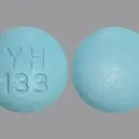 Bupropion (eqv-wellbutrin sr) (Bupropion [ byoo-pro-pee-on ])-YH 133-100 mg-Blue-Round