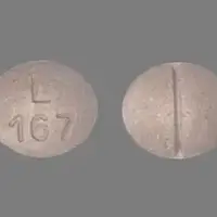 Clonidine (Clonidine (oral) [ kloe-ni-deen ])-L167-0.1 mg-Tan-Oval