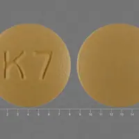 Cyclobenzaprine (Cyclobenzaprine [ sye-kloe-ben-za-preen ])-K 7-10 mg-Yellow-Round