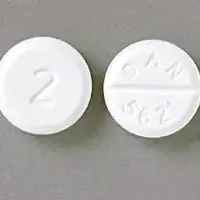 Diazepam (Diazepam (oral) [ dye-az-e-pam ])-DAN 5621 2-2 mg-White-Round