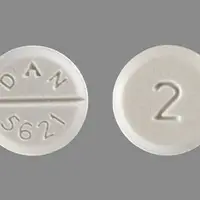 Diazepam (injection) (Diazepam (injection) [ dye-az-e-pam ])-DAN 5621 2-2 mg-White-Round