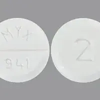 Diazepam (injection) (Diazepam (injection) [ dye-az-e-pam ])-MYX 941 2-2 mg-White-Round