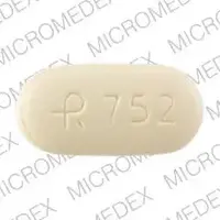 Glyburide and metformin (Glyburide and metformin [ glye-bure-ide-and-met-for-min ])-R 752-2.5 mg / 500 mg-Yellow-Capsule-shape