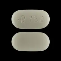 Glyburide and metformin (Glyburide and metformin [ glye-bure-ide-and-met-for-min ])-R 752-2.5 mg / 500 mg-Yellow-Capsule-shape