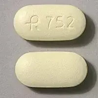 Glyburide and metformin (Glyburide and metformin [ glye-bure-ide-and-met-for-min ])-R 752-2.5 mg / 500 mg-Yellow-Capsule-shape