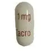 Tacrolimus (oral and injection) (Tacrolimus (oral/injection) [ ta-kroe-li-mus ])-1 mg Tacro-1 mg-White-Capsule-shape