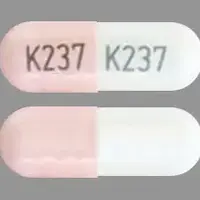 Ursodiol (Ursodiol [ ur-so-dy-all ])-K237 K237-300 mg-Pink & White-Capsule-shape