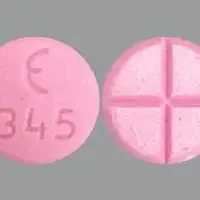 Amphetamine sulfate (Amphetamine [ am-fet-a-meen ])-E 345-30 mg-Pink-Round