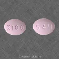 Fluconazole (Fluconazole (oral/injection) [ floo-koe-na-zole ])-Logo 100 5411-100 mg-Pink-Oval