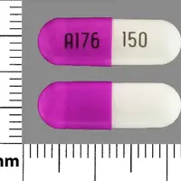 Fluvoxamine (Fluvoxamine [ floo-vox-a-meen ])-A176 150-150 mg-Purple / White-Capsule-shape