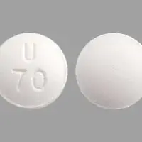 Fluvoxamine (Fluvoxamine [ floo-vox-a-meen ])-U 70-25 mg-White-Round