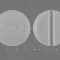 Lamotrigine (Lamotrigine [ la-moe-tri-jeen ])-L122-100 mg-White-Round