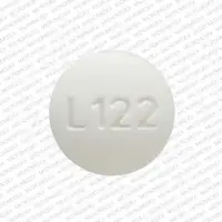 Lamotrigine (Lamotrigine [ la-moe-tri-jeen ])-L122-100 mg-White-Round