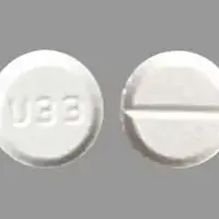 Lorazepam (Lorazepam (oral) [ lor-a-ze-pam ])-U33-1 mg-White-Round