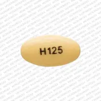 Pantoprazole (Pantoprazole (oral/injection) [ pan-toe-pra-zole ])-H125-20 mg-Yellow-Oval