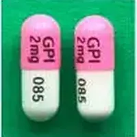 Prazosin (Prazosin [ pra-zoe-sin ])-GPI 2 mg 085-2 mg-Pink & White-Capsule-shape