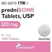 Prednisone (Prednisone)-AC 72-20 mg-White-Round