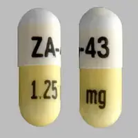 Ramipril (Ramipril [ ram-i-pril ])-ZA-43 1.25 mg-1.25 mg-Yellow & White-Capsule-shape