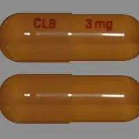 Rivastigmine transdermal (Rivastigmine transdermal [ riv-a-stig-meen ])-CL8 3 mg-3 mg-Orange-Capsule-shape