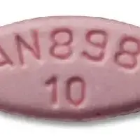 Aripiprazole (oral with sensor) (Aripiprazole (oral with sensor) [ ar-i-pip-ra-zole ])-AN898 10-10 mg-Pink-Oval