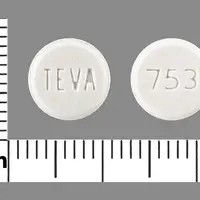 Atenolol (Atenolol [ a-ten-oh-lol ])-TEVA 753-100 mg-White-Round