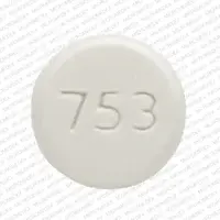 Atenolol (Atenolol [ a-ten-oh-lol ])-TEVA 753-100 mg-White-Round
