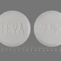 Atenolol (Atenolol [ a-ten-oh-lol ])-TEVA 753-100 mg-White-Round