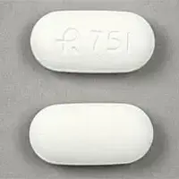 Glyburide and metformin (Glyburide and metformin [ glye-bure-ide-and-met-for-min ])-R 751-1.25 mg / 250 mg-White-Capsule-shape