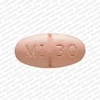 Mirtazapine (Mirtazapine [ mir-taz-a-peen ])-APO MI 30-30 mg-Pink-Oval