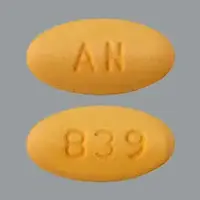 Valsartan (Valsartan [ val-sar-tan ])-AN 839-160 mg-Yellow-Oval