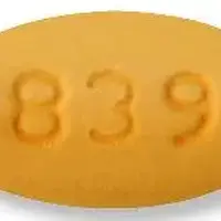 Valsartan (Valsartan [ val-sar-tan ])-AN 839-160 mg-Yellow-Oval