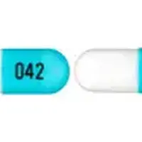 Acyclovir (injection) (Acyclovir (injection) [ a-sye-klo-veer ])-APO 042-200 mg-Turquoise & White-Capsule-shape