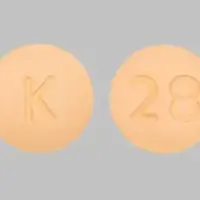 Amlodipine and olmesartan (Amlodipine and olmesartan [ am-loe-de-peen-ol-me-sar-tan ])-K 28-5 mg / 40 mg-Yellow-Round