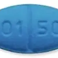 Fluoxetine (Fluoxetine [ floo-ox-e-teen ])-R 01 50-10 mg-Blue-Oval