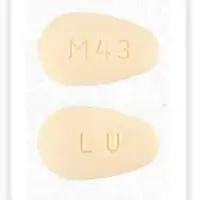 Hydrochlorothiazide and losartan (Hydrochlorothiazide and losartan [ hye-droe-klor-oh-thye-a-zide-and-loe-sar-tan ])-LU M43-25 mg / 100 mg-Yellow-Egg-shape