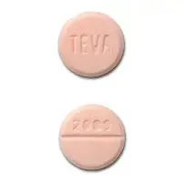 Hydrochlorothiazide (Hydrochlorothiazide [ hye-dro-klor-o-thy-a-zide ])-TEVA 2089-50 mg-Orange-Round