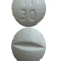 Morphine (Morphine (oral) [ mor-feen ])-M 30-30 mg-White-Round