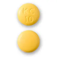 Potassium chloride (Potassium chloride [ poe-tass-ee-um ])-KC 10-10 mEq (750 mg)-Yellow-Round