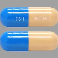 Prazosin (Prazosin [ pra-zoe-sin ])-021 novitium-5 mg-Blue / Tan-Capsule-shape