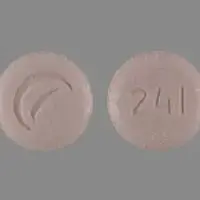 Clonidine (Clonidine (oral) [ kloe-ni-deen ])-Logo (Actavis) 241-0.1 mg-Pink-Round