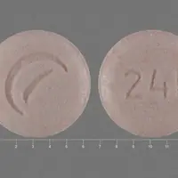 Clonidine (Clonidine (oral) [ kloe-ni-deen ])-Logo (Actavis) 241-0.1 mg-Pink-Round