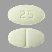 Clozapine (Clozapine [ kloe-za-peen ])-25-25 mg-Yellow-Oval